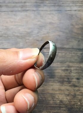 传世老包浆银戒指含银高大开门民俗老物件老首饰完整可戴保真保老
