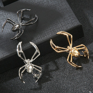 欧美时尚个性蜘蛛胸针男女西装外套别针配饰朋克风金属胸饰装饰品