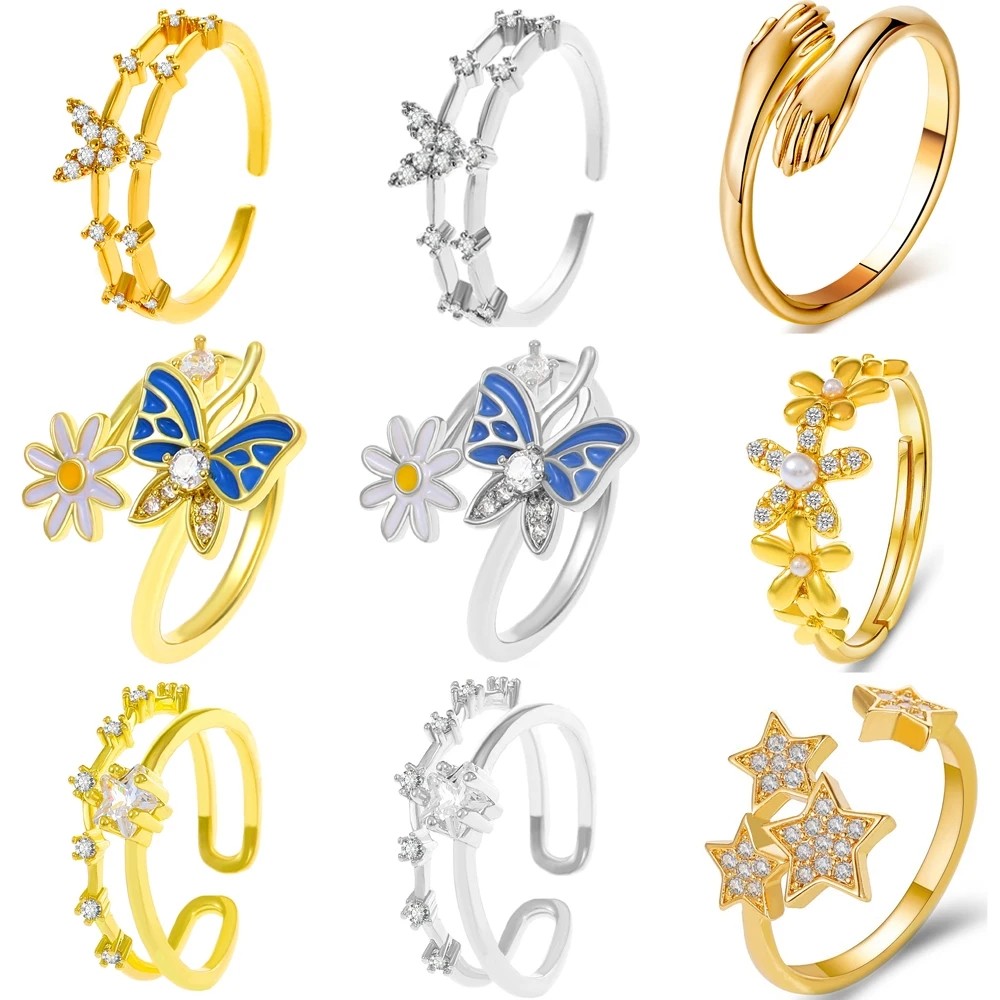 日韩开口戒指女小众设计高级感