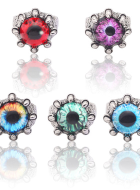 狼爪恶魔之眼戒指男士金属手饰