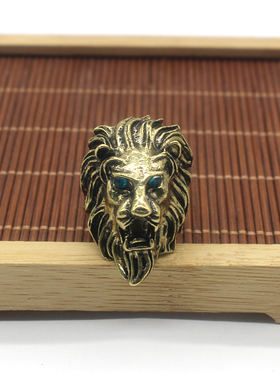 狮子头戒指雄狮指环复古食指戒
