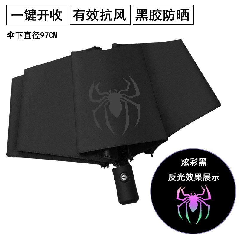 漫威英雄复仇者联盟蜘蛛侠周边美剧周边男女晴雨伞自动黑胶雨伞