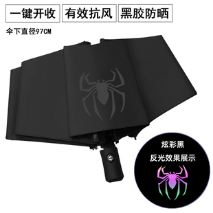 漫威英雄复仇者联盟蜘蛛侠周边美剧周边男女晴雨伞自动黑胶雨伞