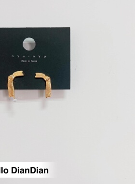 Hello DianDian 韩国小众设计师百搭海边渡假ins不对称蝴蝶结耳环