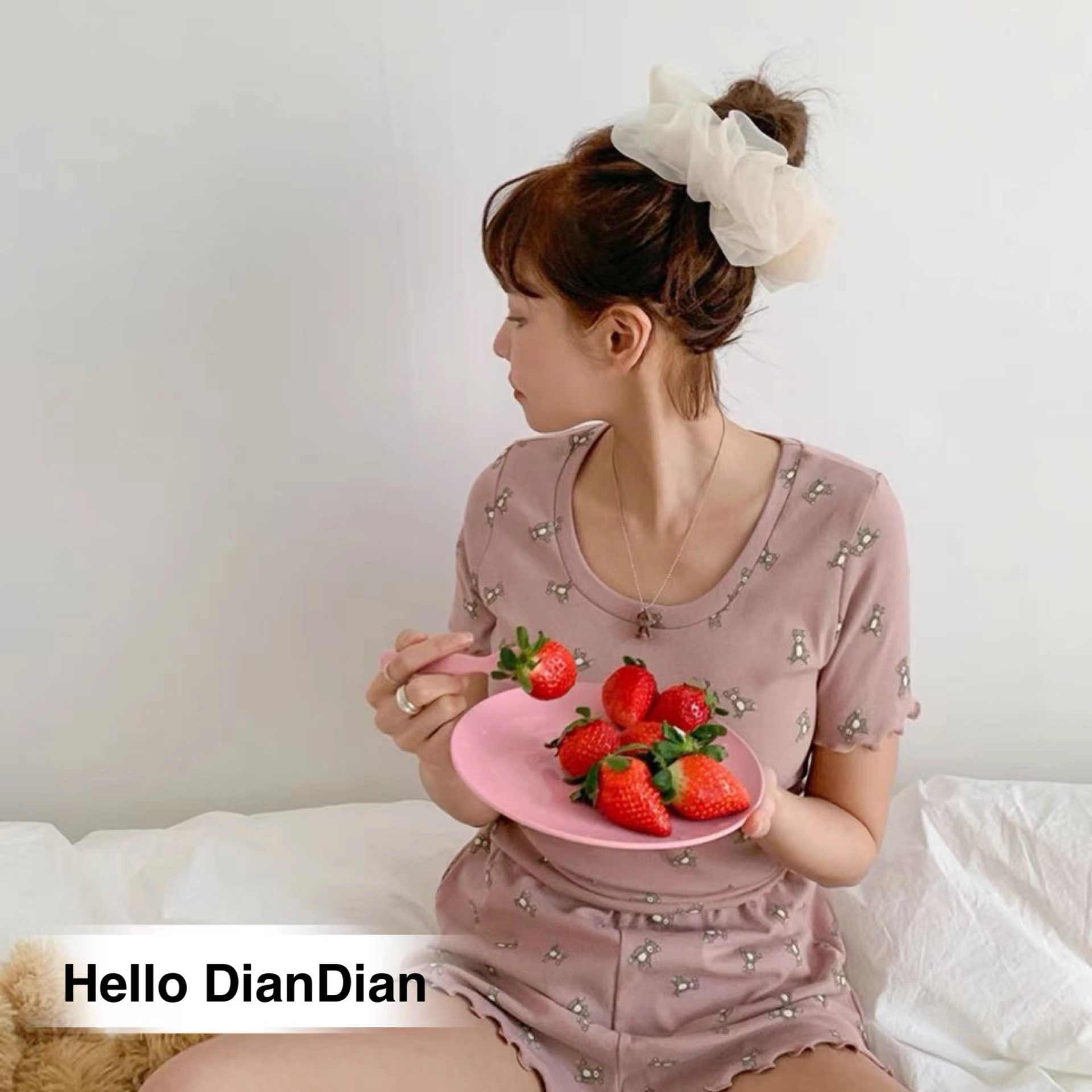 大肠网纱百搭纯色简约复古发绳