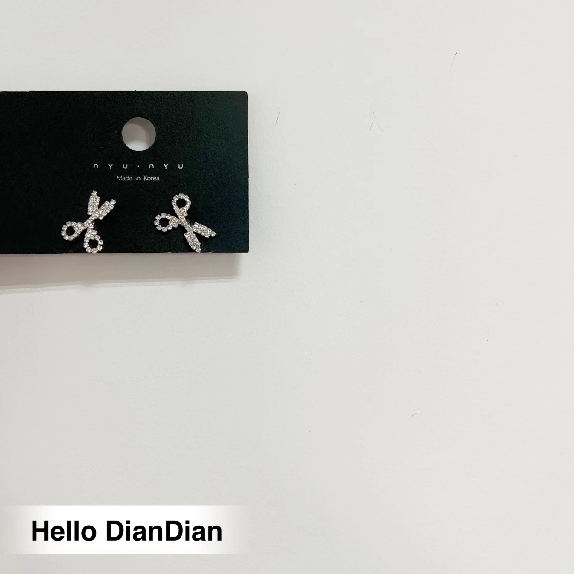 闪钻剪刀百搭小巧可爱百搭耳环