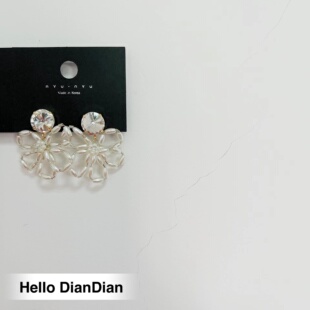 Hello DianDian 韩国小众设计师珍珠海边渡假风特别的网红ins耳环