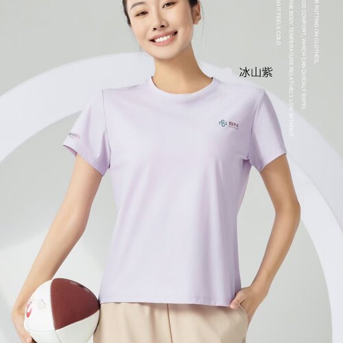 邦内3312女子短袖T恤新款夏季圆领运动衫女士速冰T