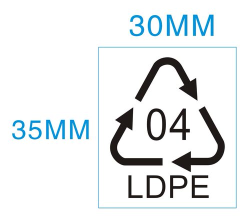 透明包装袋用04LDPE环保回收标贴