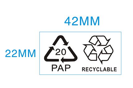 20PAP出口纸箱用环保标贴可回收循环利用英文标识贴纸 700个/30元