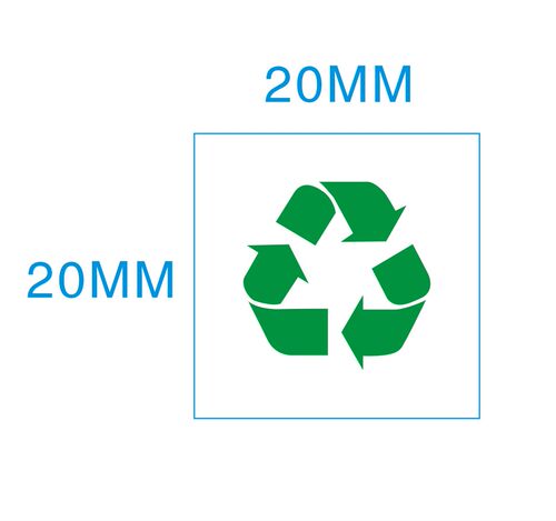 出口通用款透明绿色环保标志贴可回收利用图标标签贴 1400个/30元