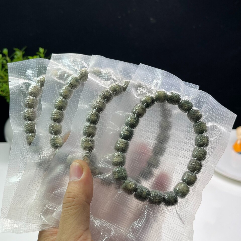 一物一图的 海南21颗星月佛珠菩提菩提子玉料手链手串原生态文玩