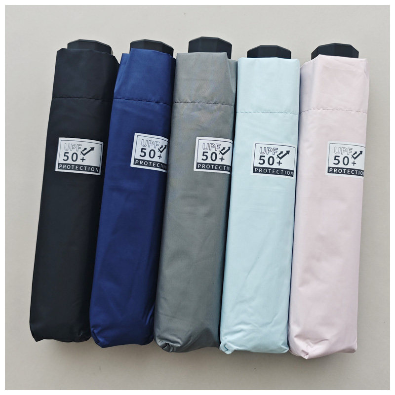 大光明三折铝合金玻璃纤维超轻骨架黑胶加大情侣双人伞防晒遮阳伞