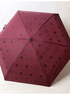 天堂五折超轻黑胶防晒遮阳伞推拉式开关折叠口袋伞56101E奇萌泰迪