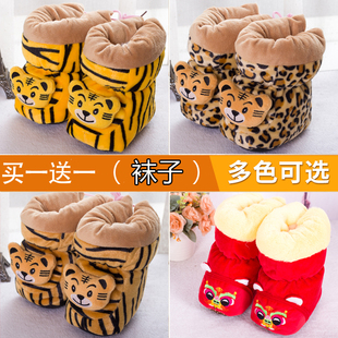 0-12个月保暖新生儿男女宝宝加厚长筒婴儿0-1岁加绒加棉鞋包棉裤