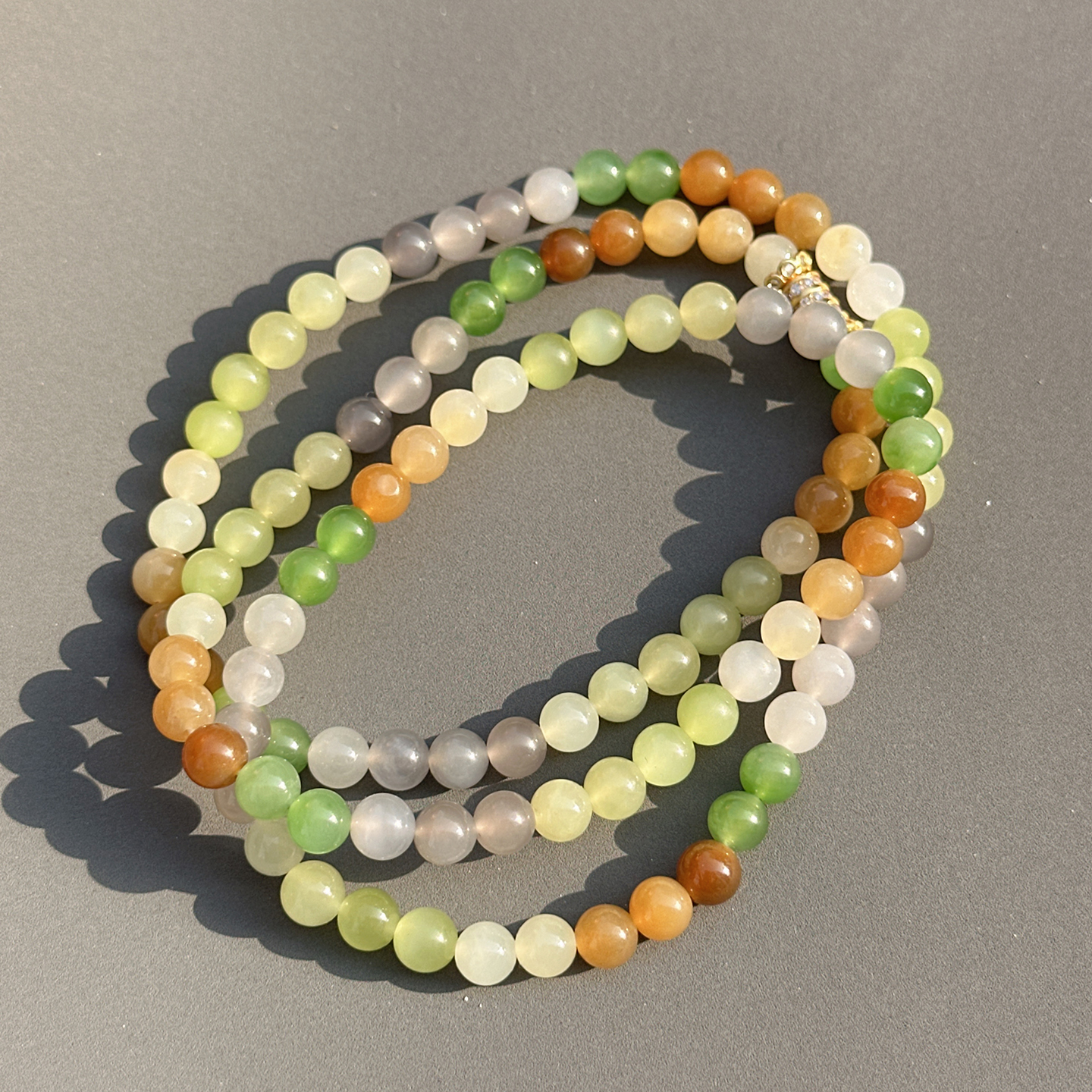 好品质方言和田玉精品佩戴高冰底多彩多宝碧玉糖料白玉6mm项链O