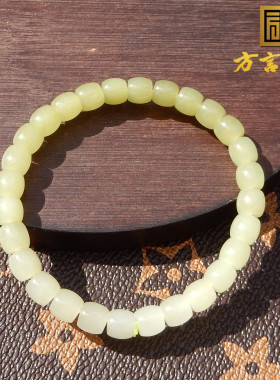 新疆且末料黄口渐变直切7mm手串