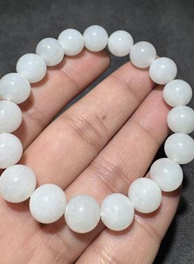美哭了方言和田玉老熟新疆且末料高白羊脂10mm精美油润细腻手串S