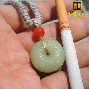 惊爆价方言品牌挂件珍稀俏色名品黑红皮黄玉籽料老光工艺平安扣R