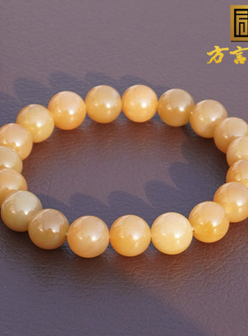 方言和田玉金山矿冰底细腻黄糖玉