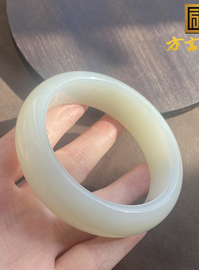 新疆且末料白玉58mm宽版轮胎手镯