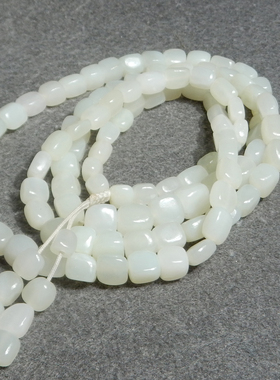 新品方言精品和田玉特色新疆且末料细腻油润卡7mm随型108颗项链X3