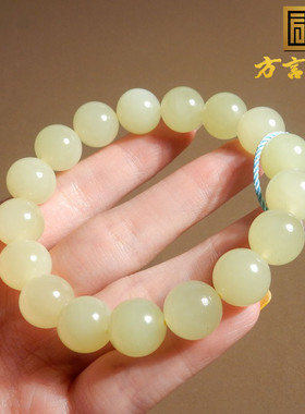 新疆若羌黄口柠檬黄12m圆珠手串