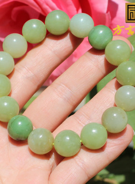 方言和田玉青花白玉黄口糖玉手串