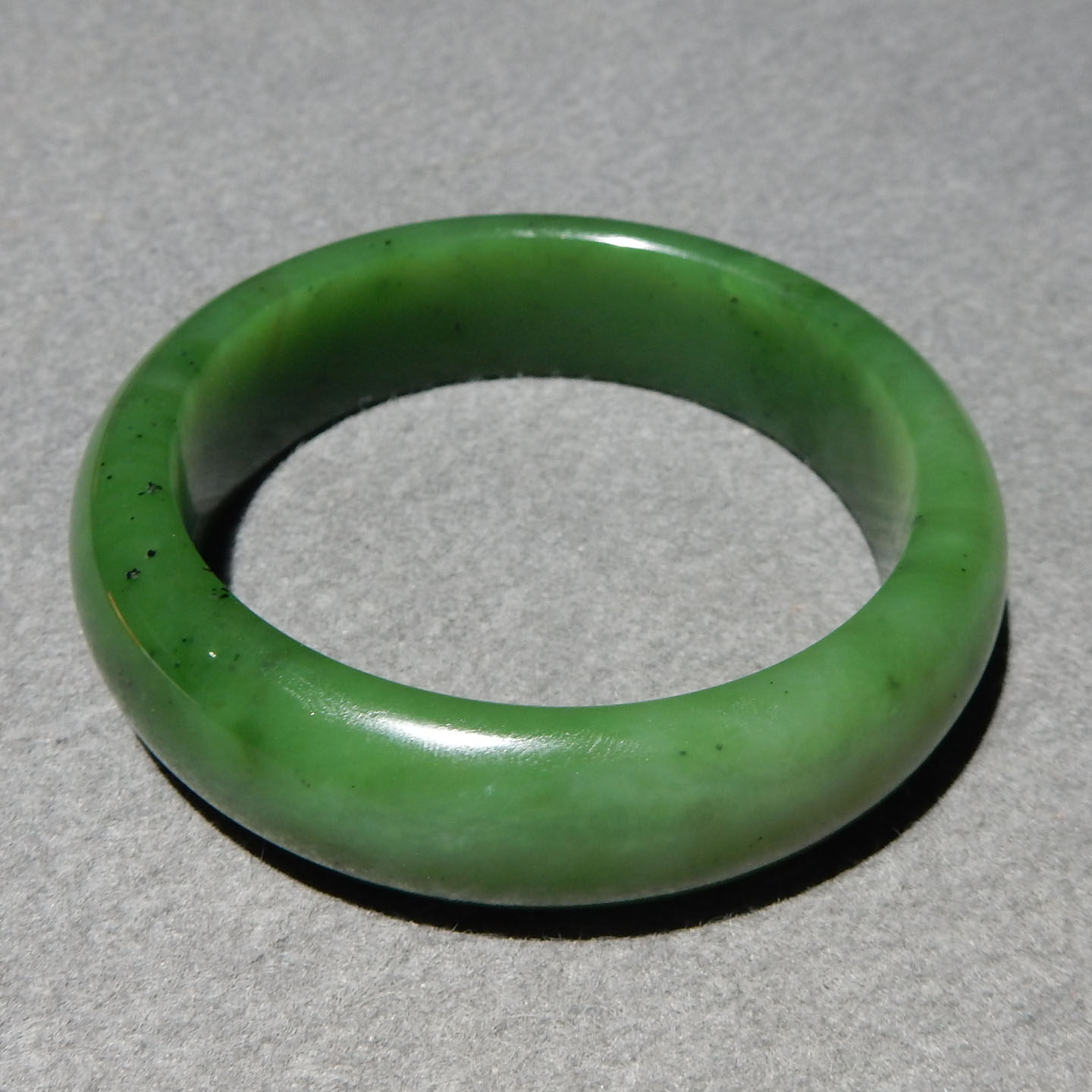 方言和田玉正品俄料老坑碧玉菠菜绿色油润细腻内径58mm手镯子w4