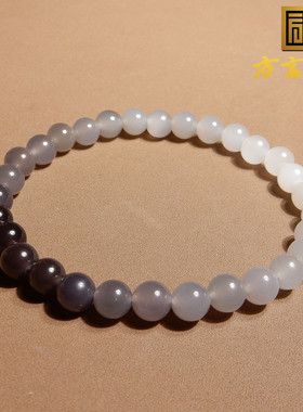 细腻青海料烟紫卡6mm手链手串