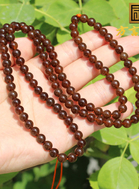 闭眼入方言和田玉新疆且末老坑无结构细润老红糖玉6mm手串项链A6