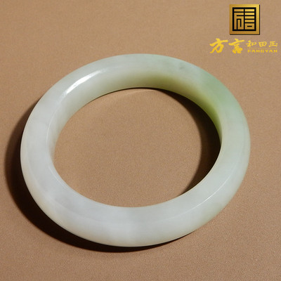 青海料烟紫带翠三色54mm正装手镯