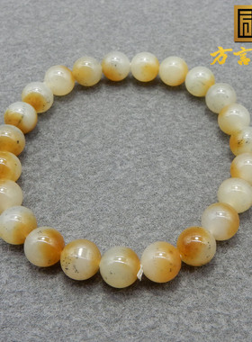 新疆和田玉且末糖白玉手链