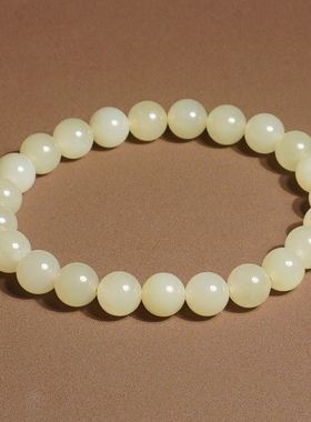 方言和田玉且末细腻蜂蜜水色手串