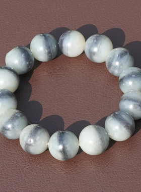 方言和田玉新疆青花籽一线天手串