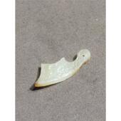 方言和田玉精品苏工雕刻新疆老熟红金皮沁皮籽料仿古刀币吊坠子R1