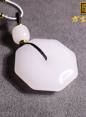 方言精品和田玉特色佩戴级细腻油润金丝玉八面玲珑吊坠子挂件R1