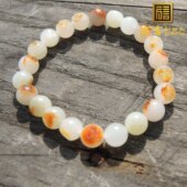 原来22000元 方言玉聚红油皮羊脂白玉籽料精品籽料手链R 现在4200元