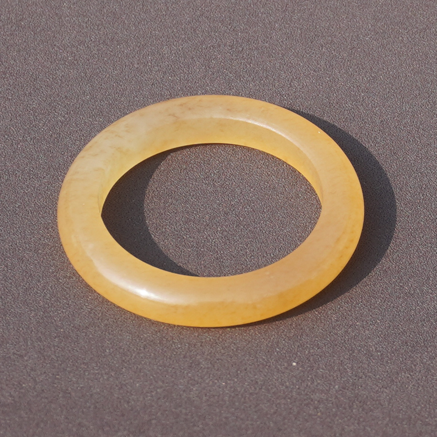 亏麻方言和田玉收藏精品新疆细润且末蜜糖玉18.8mm戒指回馈玉友A6