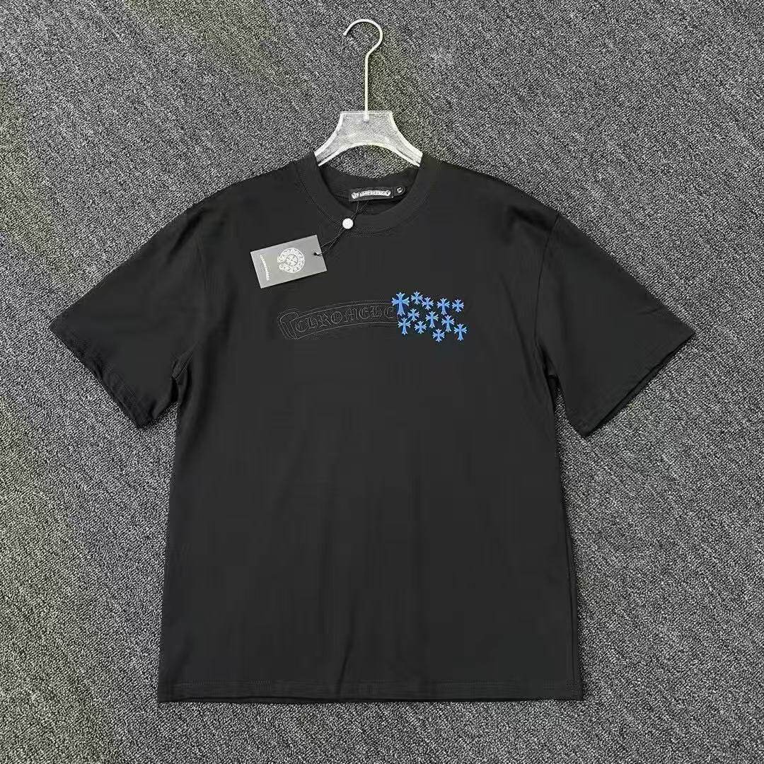 2026夏季轻奢短袖T恤男士情侣修身潮流上衣半袖休闲圆领潮牌小衫