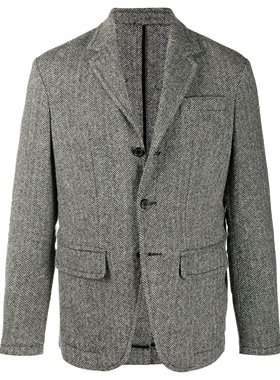 LS现货Dsquared2 D二次方灰色羊毛人字纹薄款休闲单西西服