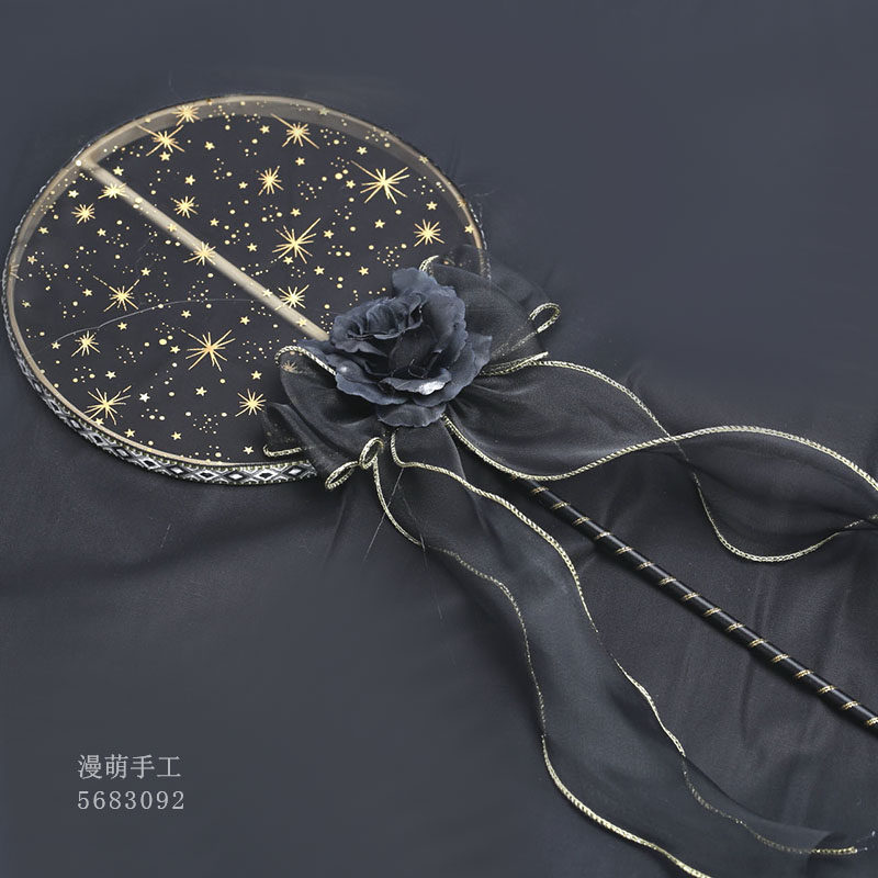 무료 배송 오리지널 로리타 긴 손잡이 팬 화려한 티 파티 로리타 요정 스틱 사진 판타지 사진 소품