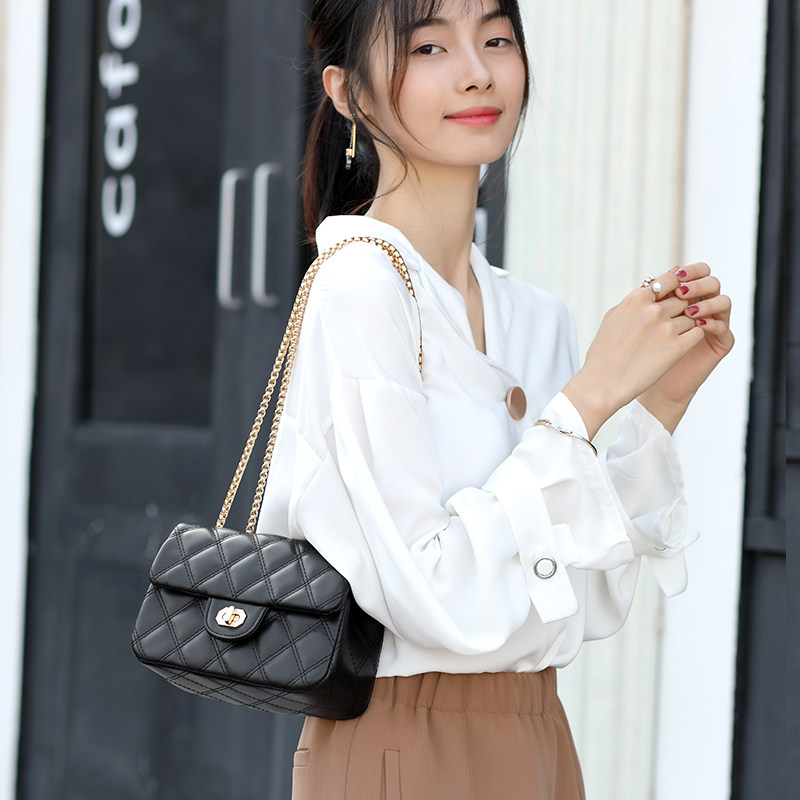 豚秀包包女包新款2025小香风菱格