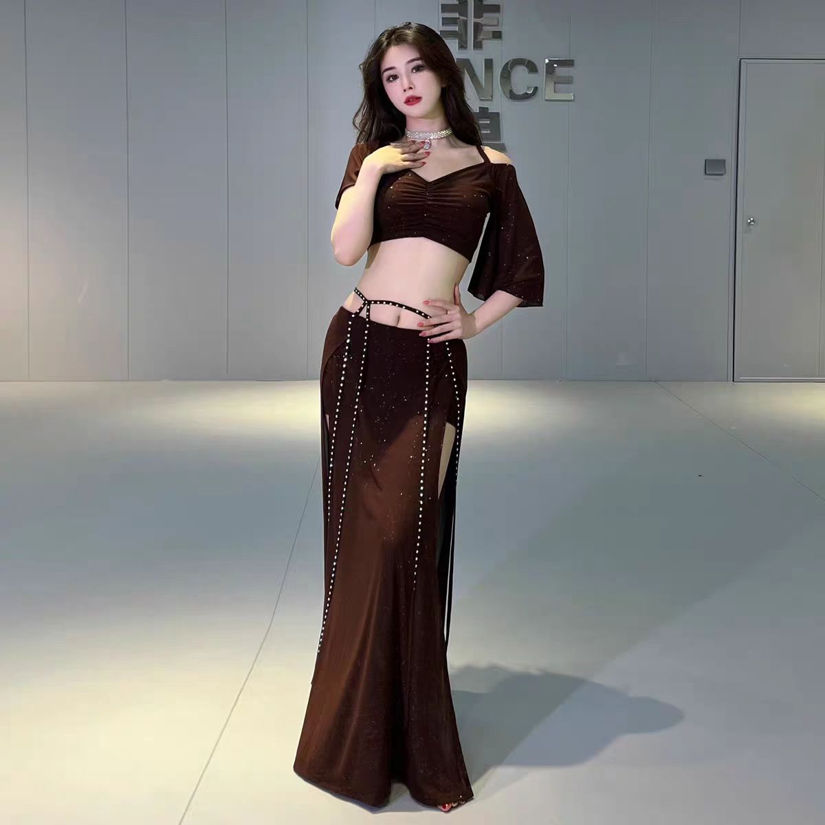 舞娘原创小众设计肚皮舞夏季网纱