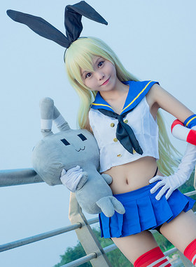 舰队collection游戏服舰娘岛风cos服动漫学生水手服JK表演服批发