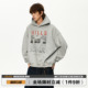 做旧宽松上衣 新款 男道500G重磅美式 复古字母印花连帽卫衣男女秋季