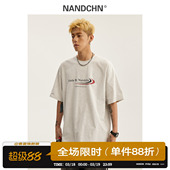 百搭潮流运动休闲纯棉半袖 T恤男生夏季 体恤 潮牌印花短袖 男道美式