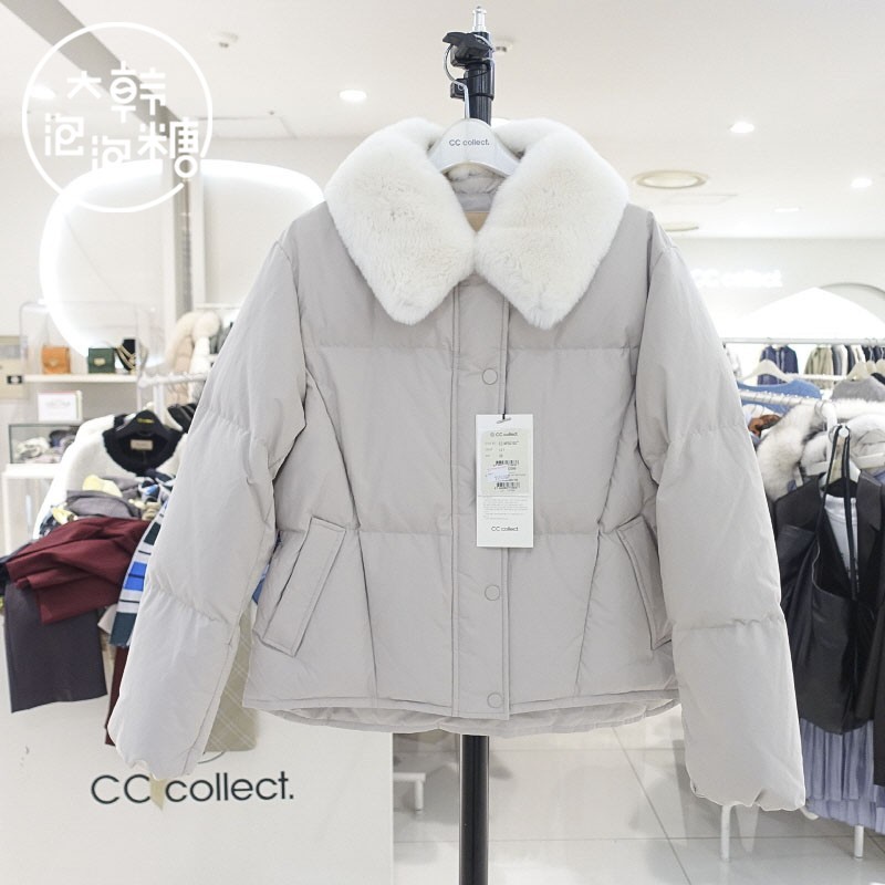 韩版常规款翻领夯格鹅绒