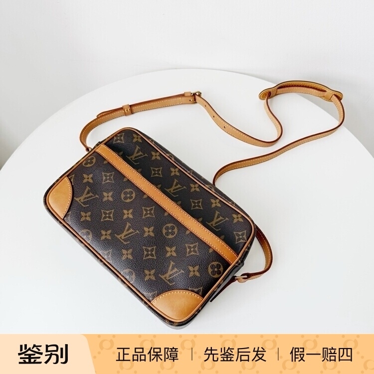 过鉴定全原皮97新 二手日本中古包LV单层横版相机包中号26*18*6