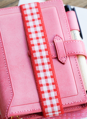 【Lookstamp】原创格纹手账 手帐活页本 多用途 绑带 松紧带